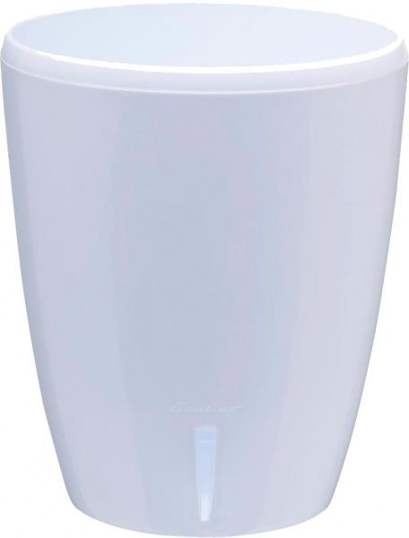 Вазон пластиковый Santino Орхидея TWIN круглый 1,3л белый 