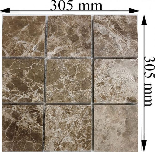 Плитка KrimArt мозаїка МКР-2 П Emperador Light 30,5x30,5 см 