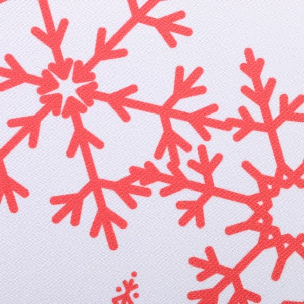 Раннер новогодний красные снежинки 40x150 см белый с красным ІТА ДРІМ 