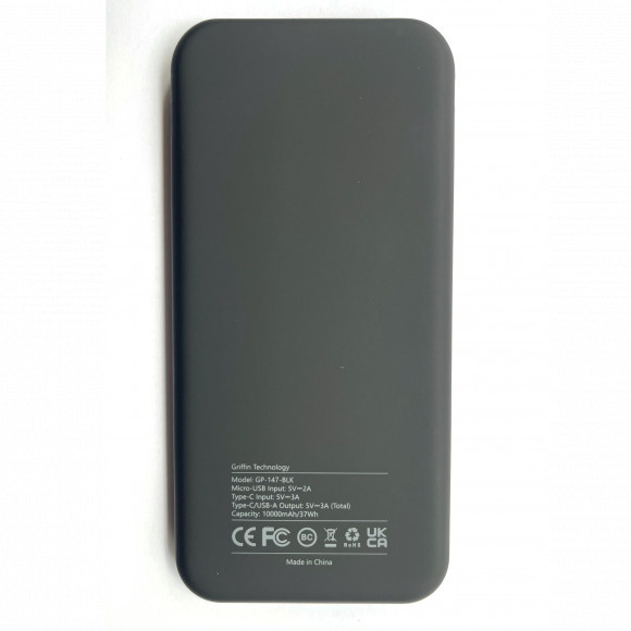 Внешний аккумулятор (Powerbank) Griffin 10000 m/Ah black (GP-147-BLK)