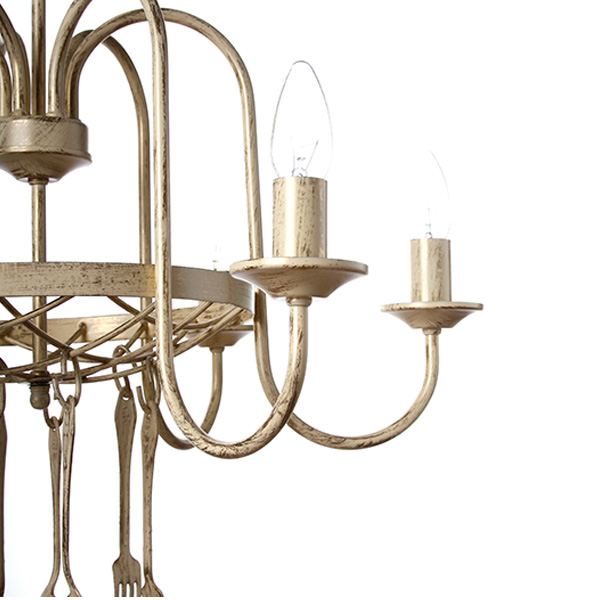 Люстра подвесная Vitaluce 6xE14 бежевый V1333/6 