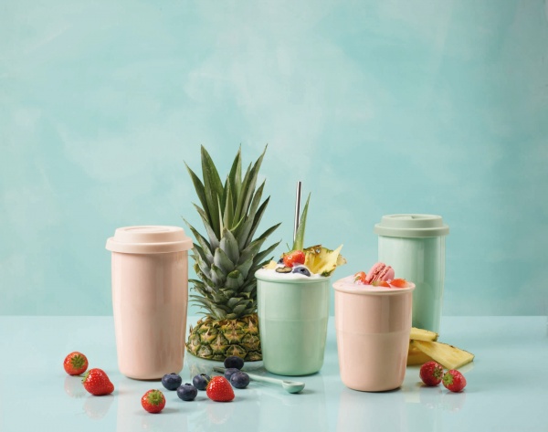 Чашка с крышкой Cup & Go 350 мл розовая 34712024 ASA