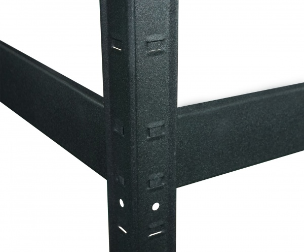 Стелаж металевий фарбований Меткас Бюджет антрацит 2000x1000x500 мм ДСП полиця 5 шт. фарба 