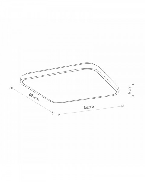 Світильник стельовий Nowodvorski Agnes Led 1x64 Вт чорний/білий 8136 