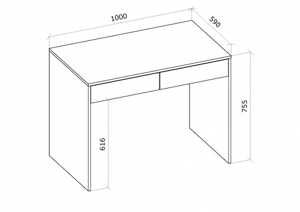 Стол письменный Грейд Фиджи Дуб сонома 