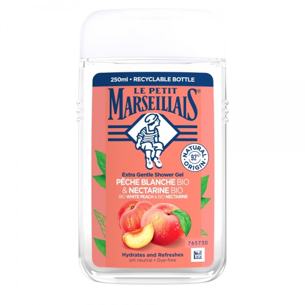 Гель для душу Le Petit Marseillais БІО білий персик і нектарин 250 мл
