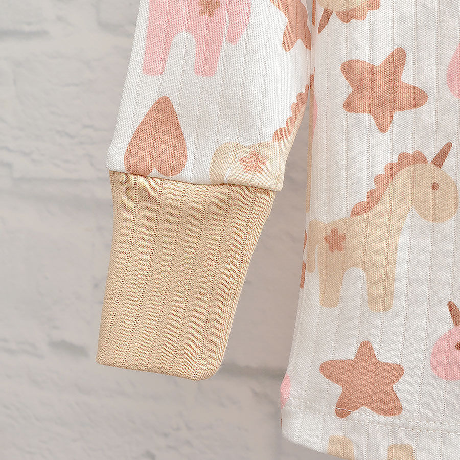 Пижама для девочек Blanka Единороги р.116 бежевый 110728