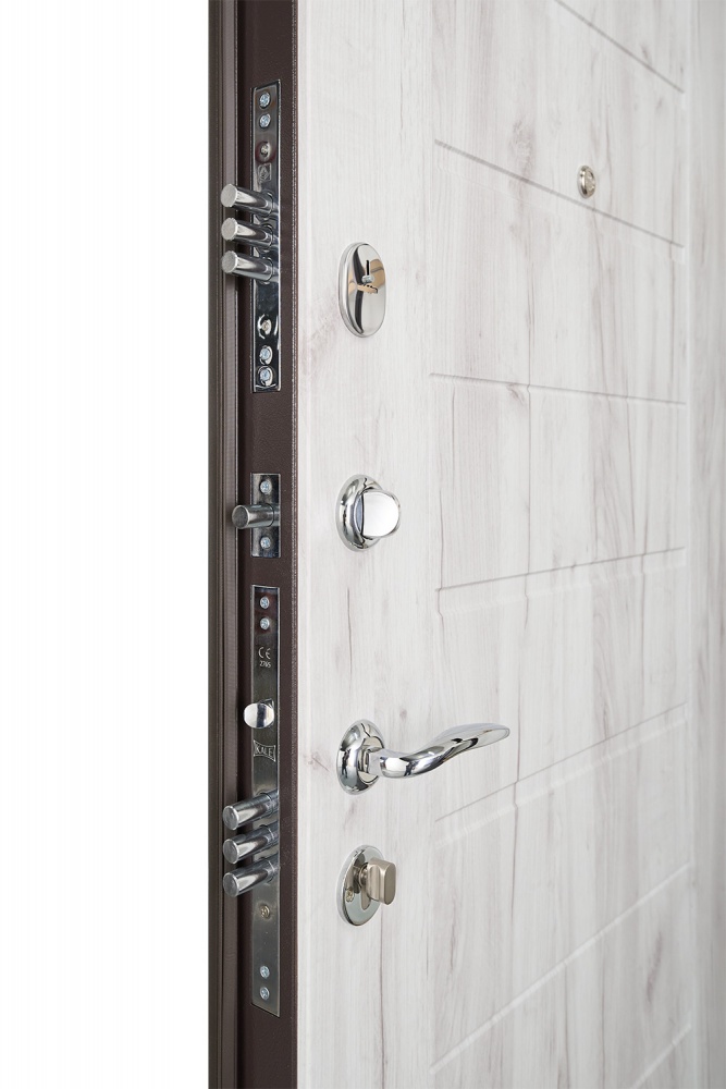 Дверь входная Abwehr АМ-462 086Л (V) (ШБр+ДКфБ) Avers+Kale НЧ шагрень бронза / дуб кремовый 2050х860 мм левая