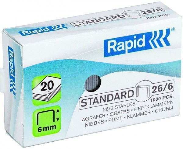 Скоби для ручного степлера Standart 26/6 мм 24861300