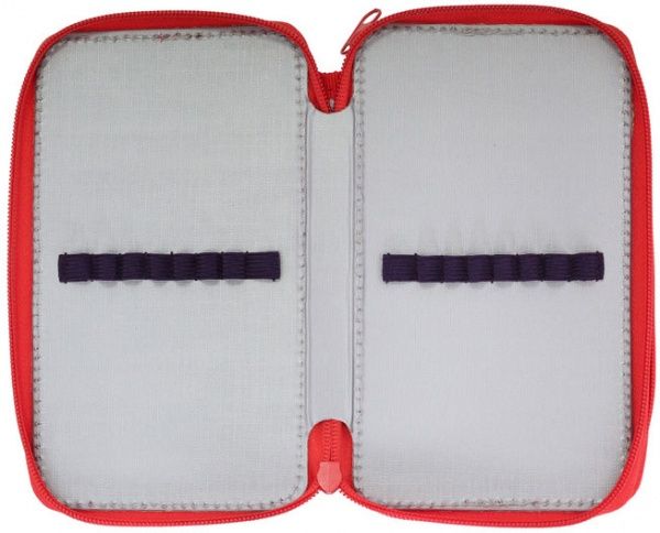 Пенал 2-ярусный Spartan 99512 CLASS черный с красным