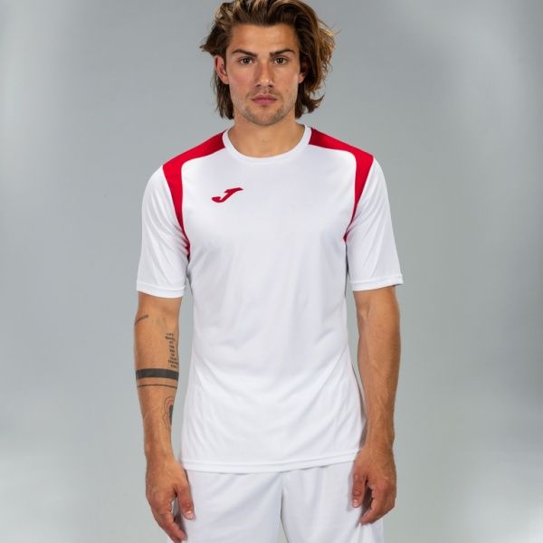 Футболка Joma T-SHIRT CHAMPIONSHIP V WHITE-RED S/S 101264.206 L білий