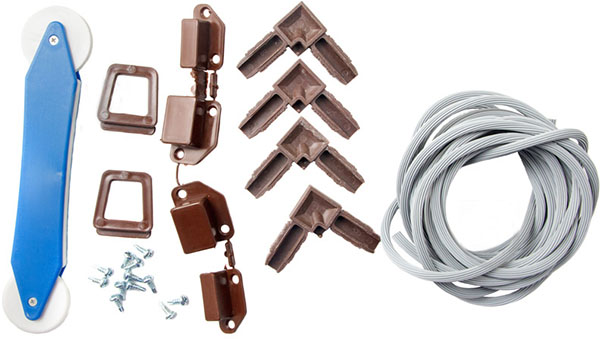 Сітка москітна на вікна / на балкон зовнішня Vektor макс. р-р до 750х1500 мм коричневий