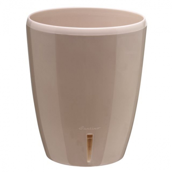 Вазон пластиковий Santino Орхідея Twin круглий 3,3 л пісок (OTW33SND) 