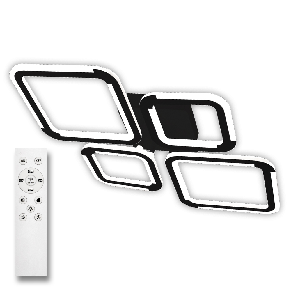 Люстра світлодіодна Luminaria 4x75 Вт LED-модуль [019] Black SELENA 75W 5S BLACK