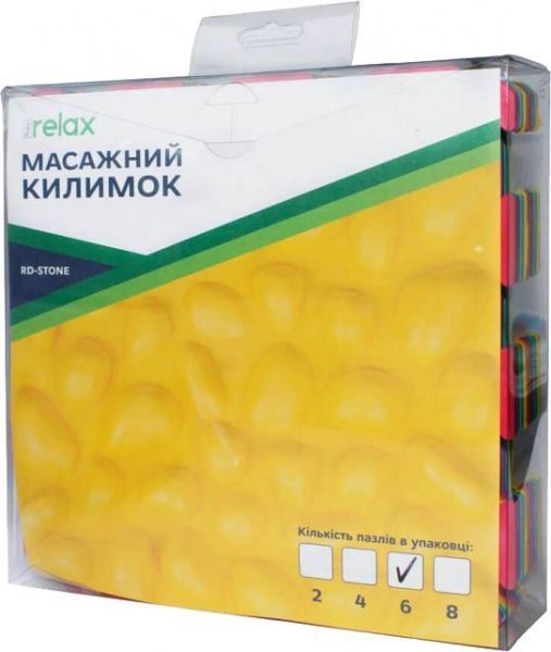 Коврик-пазл Ridni Relax массажный 6 пазлов RD-STONE-6