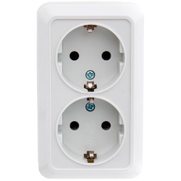 Розетка двойная Underprice белая