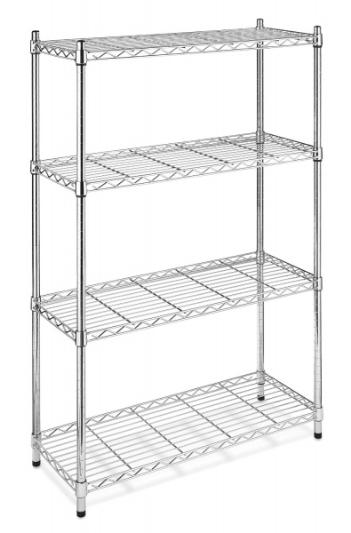 Стелаж металевий PROзапас на 4 полиці 1800x910x530 мм хром 