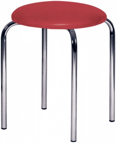 Табурет AMF Art Metal Furniture Софі червоний / хром 