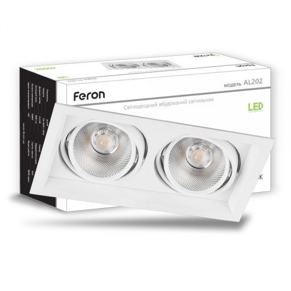 Светильник встраиваемый (Downlight) Feron LED AL202 24 Вт 4000 К белый 