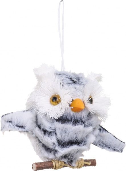 Декорація-підвіска Сова 9 см сіра EPI-B16277