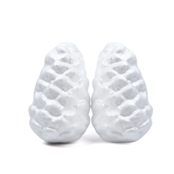 Декоративное изделие Шишка пенопластовая 10 см 2 комплектов Річ-Ленд