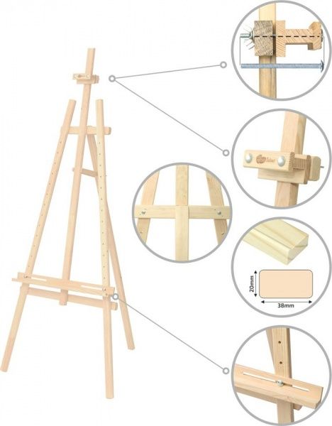 Мольберт-тренога стационарный Лира (без упаковки) GPТ500457117 Rosa Studio 57х60х120 см