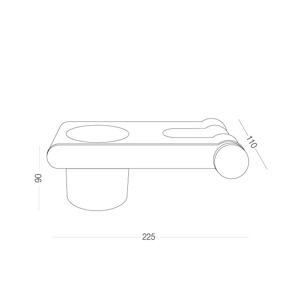 Полка для ванной MVM BP-33 White/Gray 