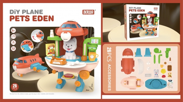 Ігровий набір Bowa 2 в 1 літак грумер 26 елементів MX0388375