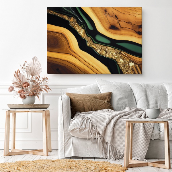 Картина на холсте Золотые камни 80x110 см WS Holst 21022145 