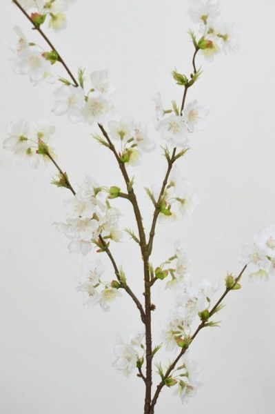 Квіткова композиція гілка штучна Вишневий цвіт кремова 27044T