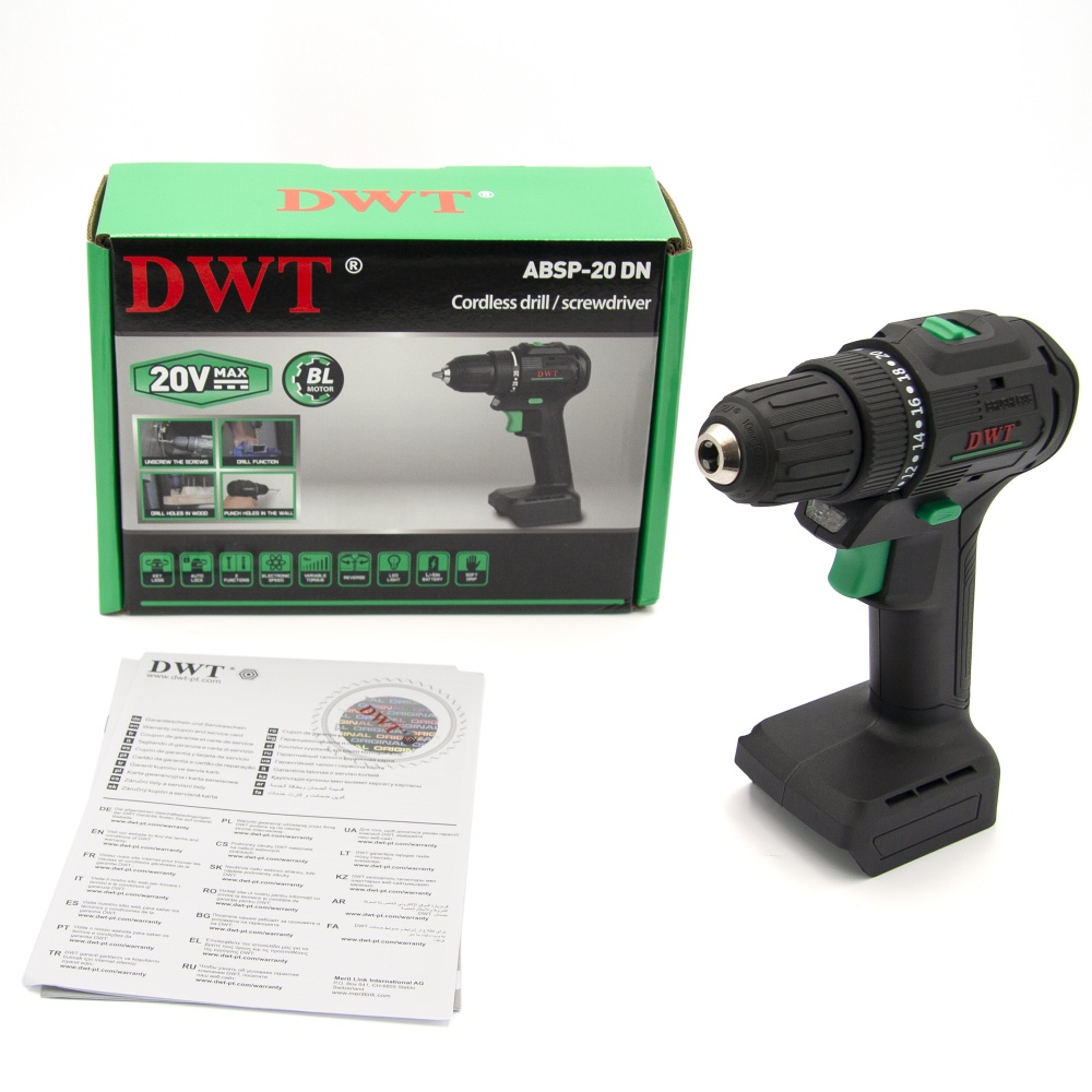 Шуруповерт акумуляторний DWT ABSP-20 DN ABSP-20 DN