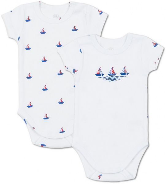 Комбинезон Фламинго 2 шт. р.62 бело-синий 642-222-26 