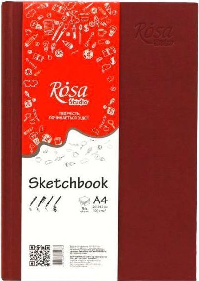 Блокнот A5 96 арк. бордо Rosa Studio