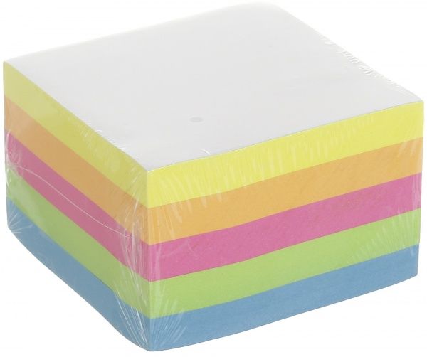 Бумага для заметок с клейким слоем 75х75 мм 500 листов неоновых Nota Bene