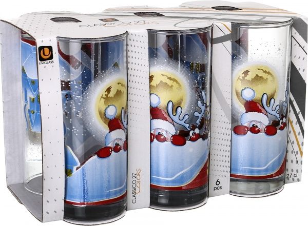 Набор стаканов Санта 260 мл 6 шт. 91206/D291 Uniglass