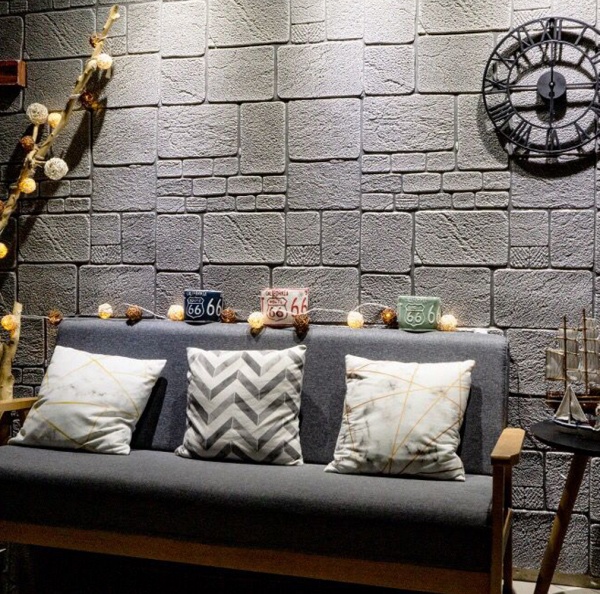 3D-панель с ПВХ самоклеящаяся старый камень 0,49 кв.м 