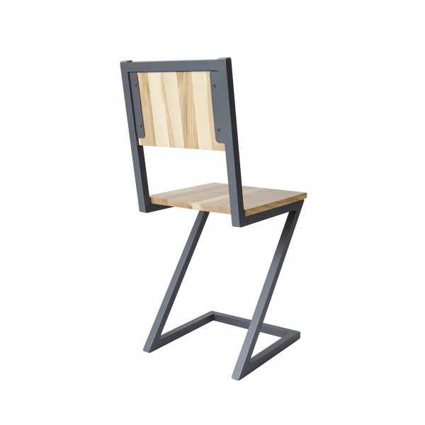 Стілець Бурміс натуральне дерево / графіт