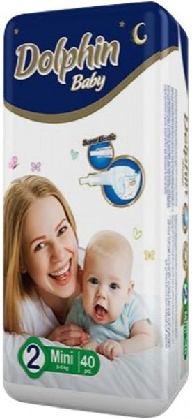Подгузники Dolphin 2 Mini 3-6 кг 40 шт.