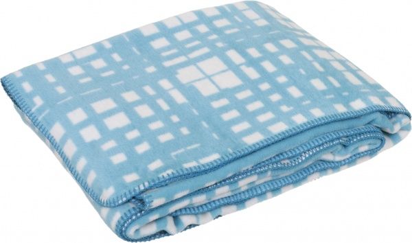 Плед Bright Bouquet Sketch Aqua 150x200 см голубой с белым Biederlack 