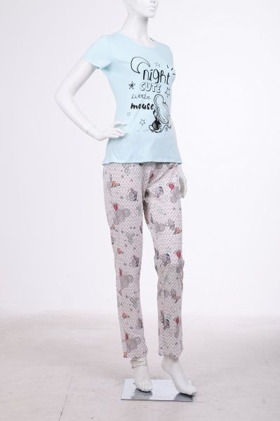 Пижама женская Roksana Mouse 767/12008 р. M голубой с бежевым 