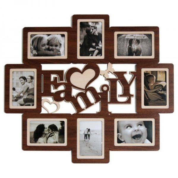 Рамка для фото 68х60 F А ДВП, темне дерево 10x15 см коричневий 