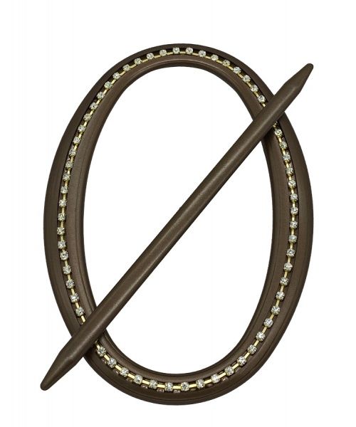 Декор Овал Элит 180х125 мм коричневый D0003-14 MISLT