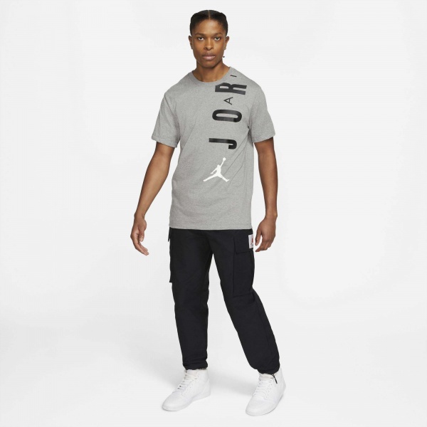 Футболка Jordan M J JDN AIR STRETCH SS CREW CZ8402-091 р.L сірий