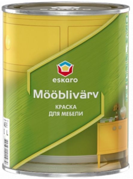 Краска для мебели акриловая водоэмульсионная Eskaro полумат база под тонировку 0,45л 0,54кг 