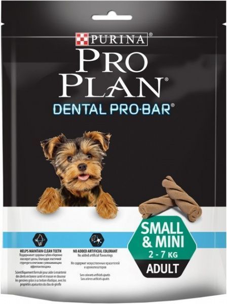 Лакомство Purina Pro Plan для собак мелких пород Dental Pro-Bar поддержка здоровья полости рта 150 г