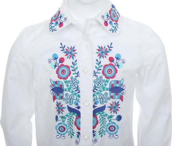 Вышиванка детская Эдельвика р.152 голубой 107-19/09 