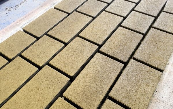 Тротуарна плитка Золотой Мандарин Цегла гірчична 200 х 100 х 40 мм.