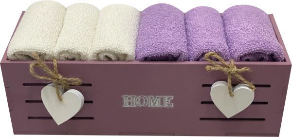 Набор полотен в корбочке HOME pink 6 шт. 30x30 см 