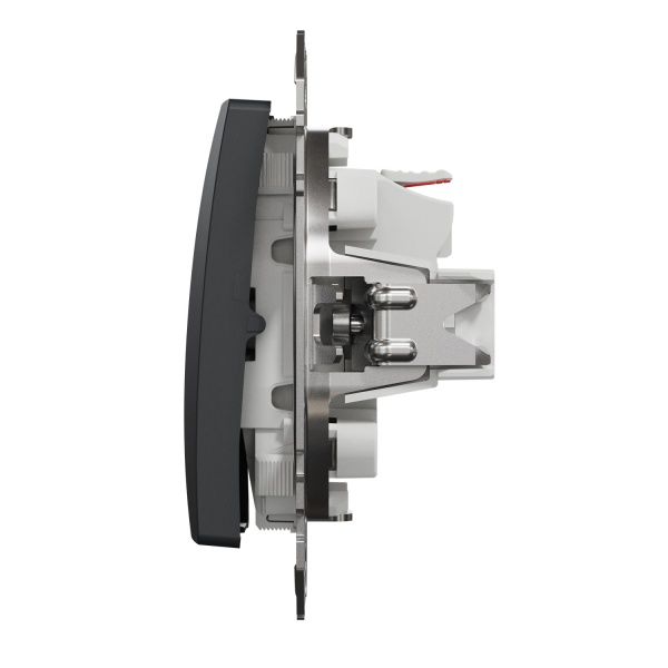 Выключатель одноклавишный Schneider Electric Sedna Design без подсветки 10 А 250В черный SDD114101