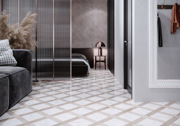 Плитка Golden Tile Marmo Wood Grate білий 4V0880 40x40 